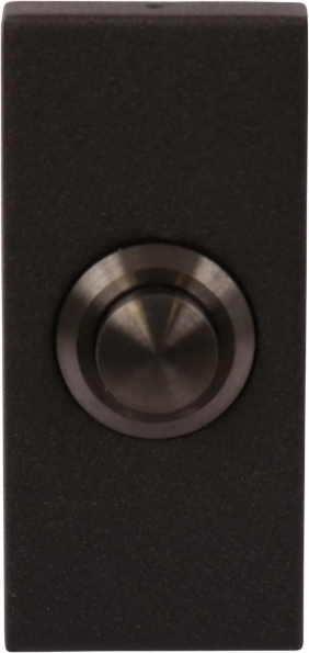 Afbeeldingen van Oxloc beldrukker rechthoekig rvs zwart, onzichtbare bevestiging