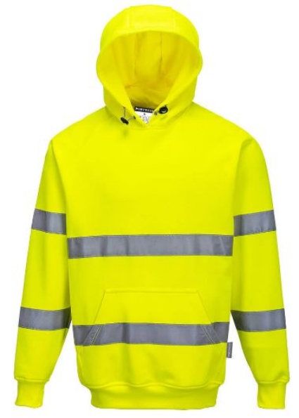 Afbeeldingen van Portwest Sweatshirt hooded hi-vis b304 fluor geel XL