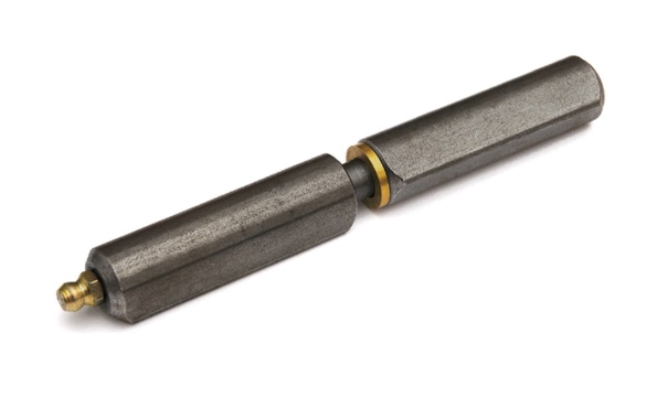 Afbeeldingen van IBFM Aanlaspaumelle  met smeernippel, 120 mm, blank staal, stalen pen, messing ring