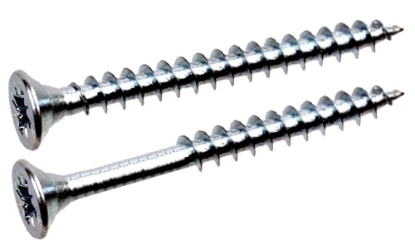 Afbeeldingen van QZ Spaanplaatschroeven platkop Pozidriv (staal gehard verzinkt) QZ 801, 4.0 x 30 mm