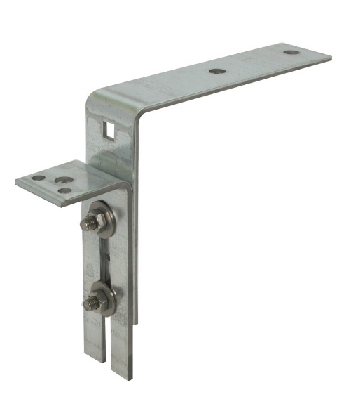 Afbeeldingen van GB Kozijnstelhoek D 65 x 180 mm, 180 x 175 mm, compleet, twee delig, gegalvaniseerd, verzinkt