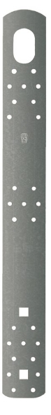 Afbeeldingen van Gb hijsoog, 500 x 57 x 2 mm, oog 27 x 45 mm ovaal, sendzimir gegalvaniseerd, verzinkt