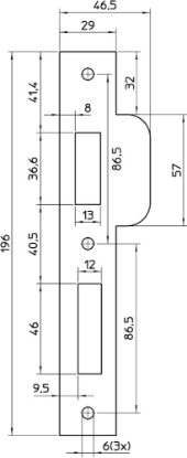 Afbeeldingen van Nemef Sluitplaat P 689/17 rvs