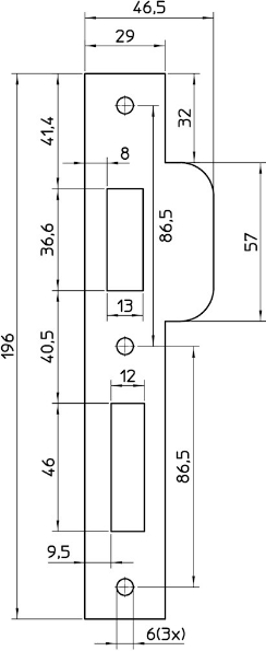 Afbeeldingen van Nemef Sluitplaat P 689/17 rvs