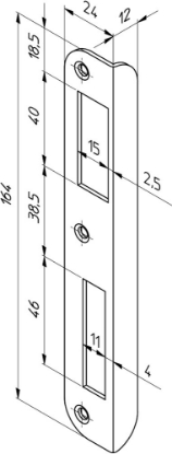 Afbeeldingen van Nemef Hoeksluitplaat HP 646/12 Ls d/n gegalvaniseerd verzinkt