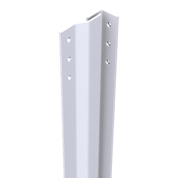 Afbeeldingen van SecuStrip Anti inbraakstrip binnendraaiend Basic, 2050 mm, t.b.v. box-, bergings- en schuurdeuren, wit, ral 9010