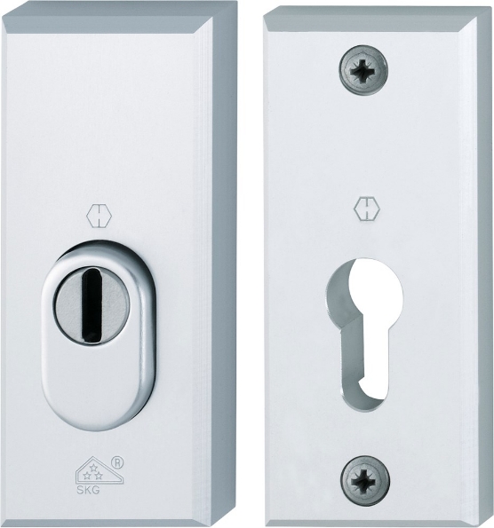 Afbeeldingen van HOPPE Veiligheidsrozetten 27NSB-ZA/27-1S, deurdikte 37-42 mm, kerntrekbeveiliging, rechte hoek, massief