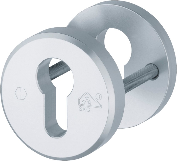 Afbeeldingen van HOPPE Veiligheidsrozetten 46NSA/46-1S, deurdikte 37-42 mm, rond, ronde hoek, massief