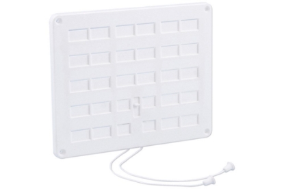 Afbeeldingen van Nedco BV Kunststof schuifrooster 25 x 20 cm, afsluitbaar, wit, pvc
