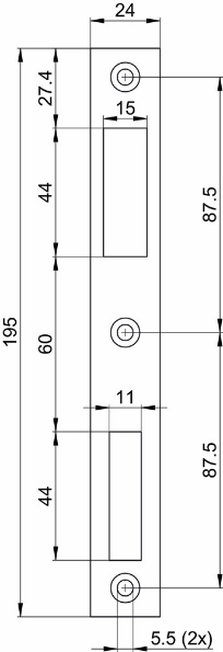 Afbeeldingen van Nemef Sluitplaat P 9600/17 t.b.v. 9601/07 rvs