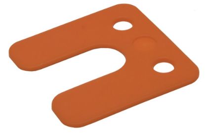 Afbeeldingen van GB Drukplaat met sleuf in zakverpakking 2 mm 70 x 70 mm met sleuf oranje kunstof