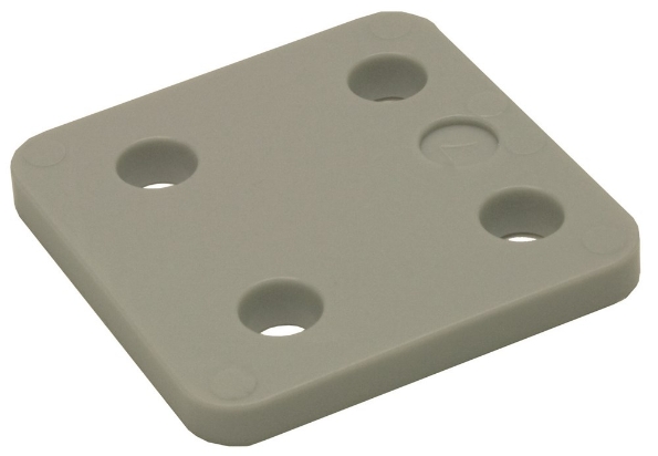 Afbeeldingen van GB Drukplaat in zakverpakking 7 mm 70 x 70 mm zonder sleuf grijs kunstof