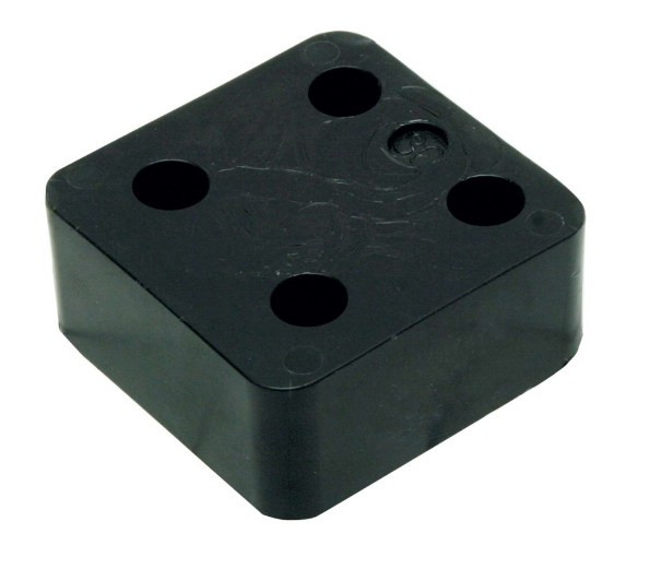 Afbeeldingen van GB Drukplaat in zakverpakking 30 mm 70 x 70 mm zonder sleuf zwart kunstof