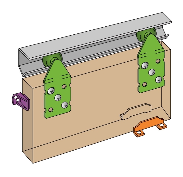 Afbeeldingen van Henderson Schuifdeurgarnituur Single Top