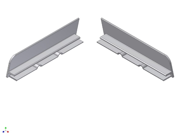 Afbeeldingen van AluArt Waterslagprofiel, kopschotjes 100mm