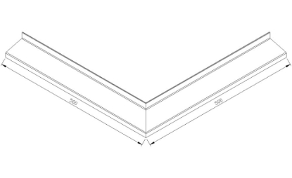 Afbeeldingen van AluArt waterslagprofiel hoekstuk