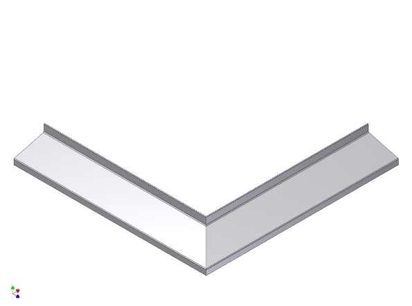 Afbeeldingen van AluArt Waterslagprofiel, hoekstuk uitwendig 80mm