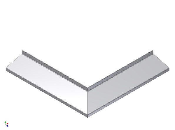 Afbeeldingen van AluArt Waterslagprofiel, hoekstuk uitwendig 100mm