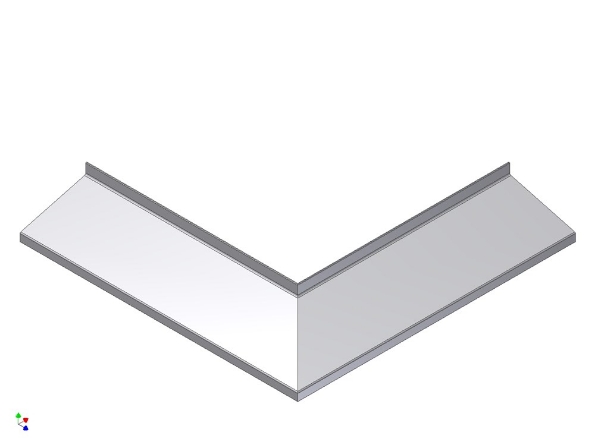 Afbeeldingen van AluArt Waterslagprofiel, hoekstuk uitwendig 120mm