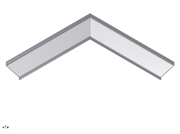 Afbeeldingen van AluArt Waterslagprofiel, hoekstuk inw 80mm