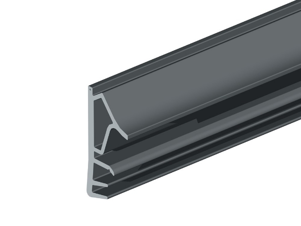 Afbeeldingen van Ellen Kaderpofiel 1501 SCF ZWART 25 meter voor sponning 15mm