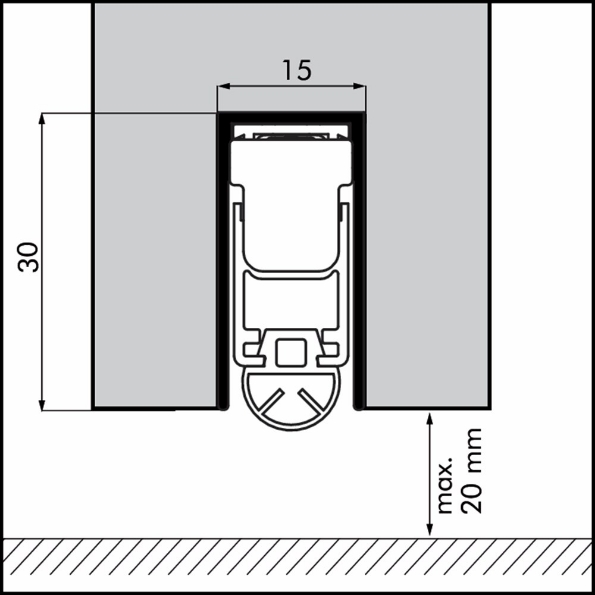 Afbeeldingen van Ellen Automatische valdorpel EM Uni-Proof 1228mm