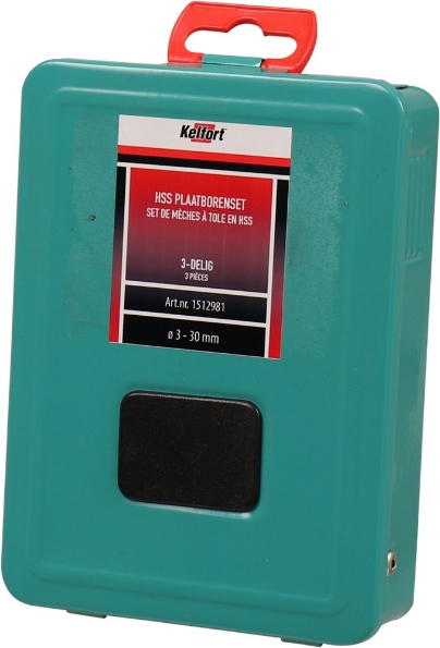Afbeeldingen van Kelfort Plaatborenset conisch HSS cilindrisch 3-30mm 3 dlg