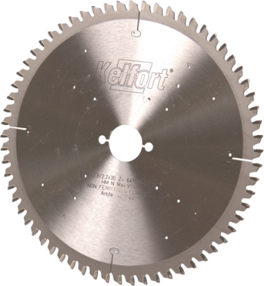 Afbeeldingen van Kelfort Cirkelzaagblad hard metaal, 230 x 2.8 mm, asgat 30 mm, 64 tanden, tf-tfneg