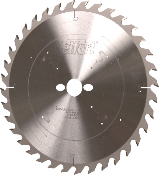 Afbeeldingen van Kelfort Cirkelzaagblad hard metaal, 300 x 3.2 mm, asgat 30 mm, 36 tanden, ws-qw