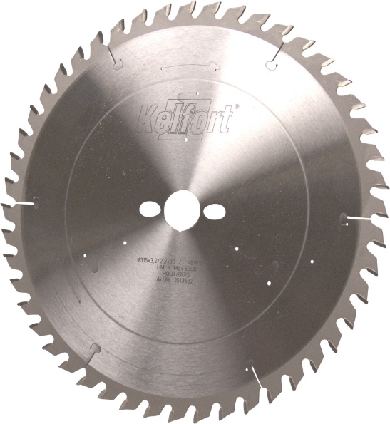 Afbeeldingen van Kelfort Cirkelzaagblad hard metaal, 315 x 3.2 mm, asgat 30 mm, 48 tanden, ws-uw