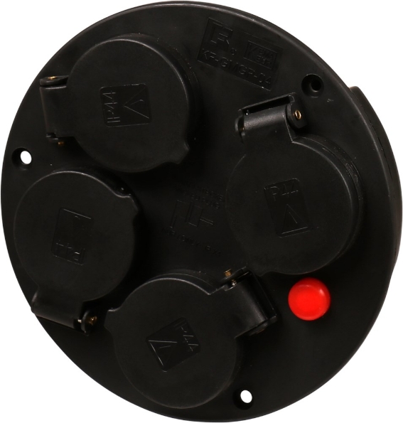 Afbeeldingen van Kelfort Contactplaat , 4 contactdozen, t.b.v. kabelhaspel er500