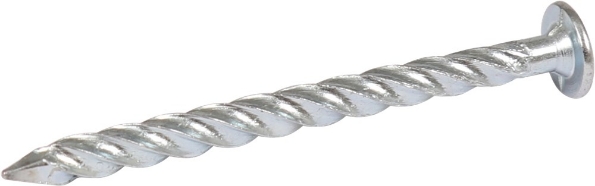 Afbeeldingen van Kelfort Schroefnagel, 3.8 x 50 mm, platte kop, verpakking 500 stuks, gegalvaniseerd, verzinkt