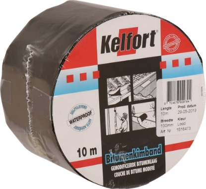 Afbeeldingen van Kelfort bitumenkimband 100 mm 10 meter lood kleur