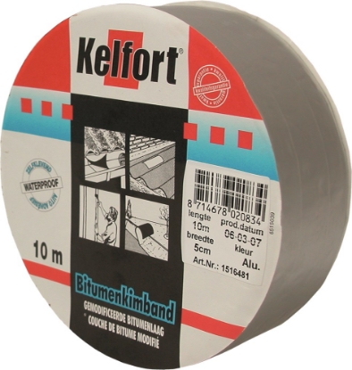 Afbeeldingen van Kelfort bitumenkimband 100 mm 10 meter aluminium kleur