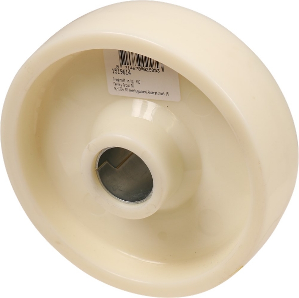 Afbeeldingen van Kelfort Wiel 150 mm met rollager wit pvc