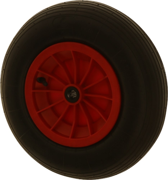 Afbeeldingen van Kelfort Luchtband 400 mm rollager as kunststof velg tbv kruiwagen