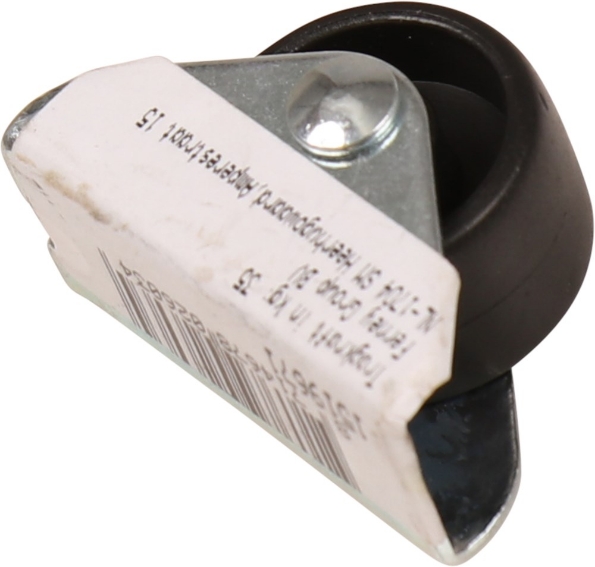 Afbeeldingen van Kelfort Bokwiel 25 mm met glijlager zwart pvc gegalvaniseerd verzinkt