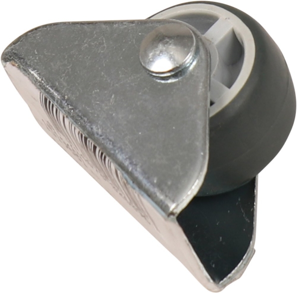 Afbeeldingen van Kelfort Bokwiel 25 mm met glijlager grijs rubber gegalvaniseerd verzinkt