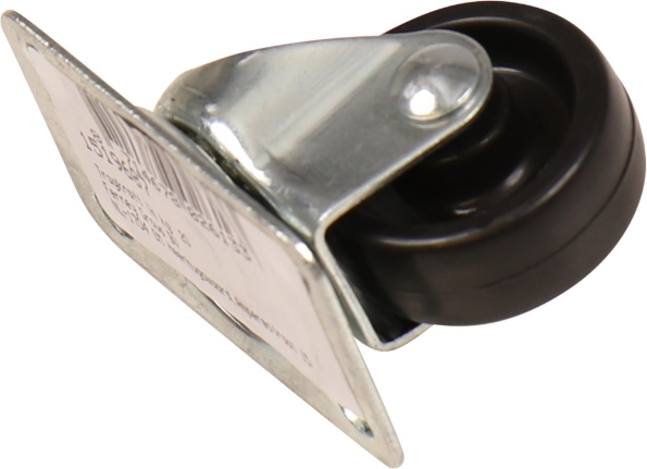 Afbeeldingen van Kelfort Zwenkwiel 30 mm met glijlager zwart pvc gegalvaniseerd verzinkt