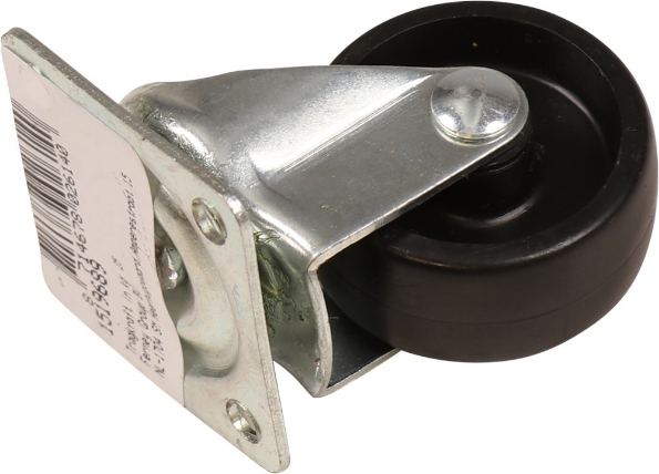 Afbeeldingen van Kelfort Zwenkwiel 38 mm met glijlager zwart pvc gegalvaniseerd verzinkt
