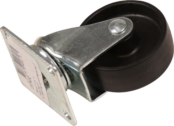 Afbeeldingen van Kelfort Zwenkwiel 50 mm met glijlager zwart pvc gegalvaniseerd verzinkt