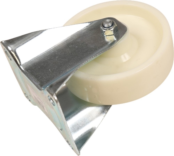 Afbeeldingen van Kelfort Bokwiel 150 mm bevestigingsplaat 135 x 110 mm met rollager wit nylon