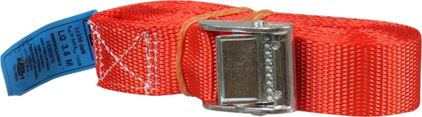 Afbeeldingen van Kelfort Spanband 25 mm 3.5 meter met klemgesp rood