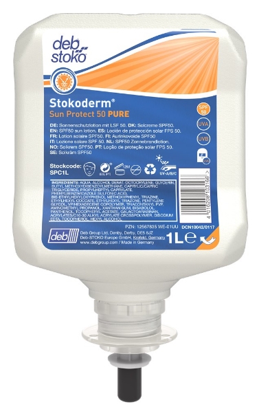 Afbeeldingen van Beschermende huidcrème Stokoderm® Sun Protect 50 PURE 1 liter