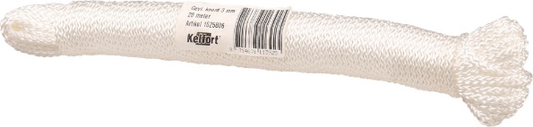 Afbeeldingen van Kelfort Gevlochten koord wit 3mm 20m.