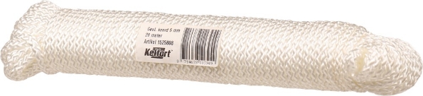Afbeeldingen van Kelfort Gevlochten koord wit 5mm 20m.