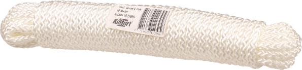 Afbeeldingen van Kelfort Gevlochten koord  wit 6mm 10m.