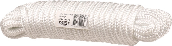 Afbeeldingen van Kelfort Gevlochten koord wit 8mm 10m.