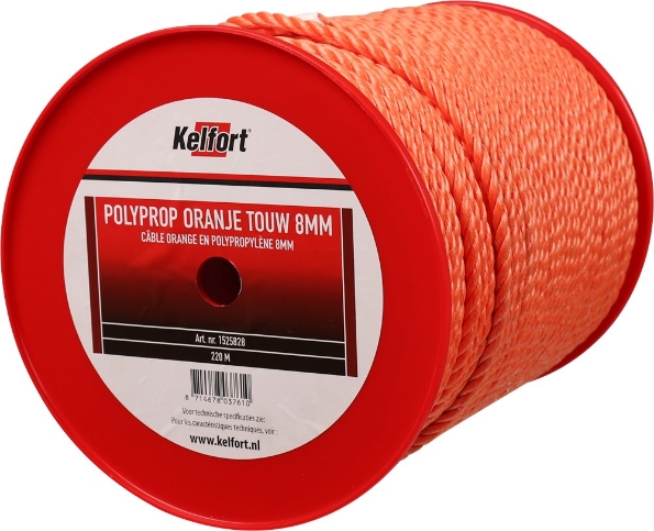 Afbeeldingen van Kelfort Polypropyleen touw Polyprop oranje 8mm