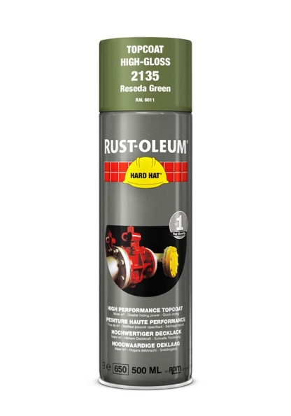 Afbeeldingen van RUST-OLEUM® Deklaag Hard Hat, 500 ml, ral 6011, reseda groen  